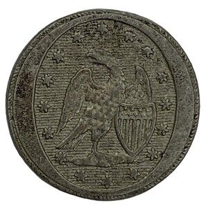 Early General Service or Military Coat Button Eagle w/ shield 16 Stars 1830-40's